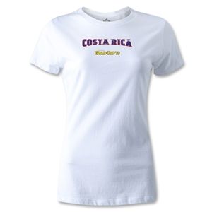 hidden CONCACAF Gold Cup 2013 Womens Costa Rica T Shirt (White)