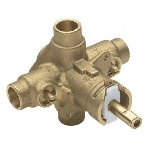 Moen 2570 PosiTemp Pressure Balancing RoughInValve, with 1/4 Turn Stops Brass