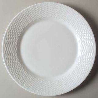 Wedgwood Nantucket Dinner Plate, Fine China Dinnerware   All White, Embossed Bas
