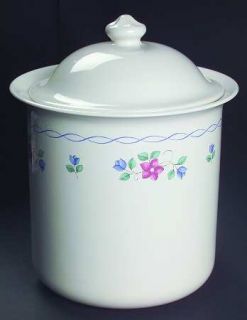 Pfaltzgraff Bonnie Brae  Flour Canister & Lid, Fine China Dinnerware   Stoneware