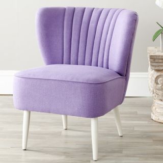 Safavieh Felicity Fabric Slipper Chair MCR4548A Color Purple Linen
