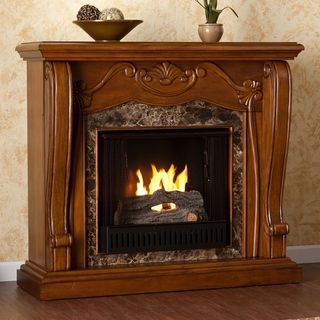Upton Home Sandro Walnut Gel Fuel Fireplace