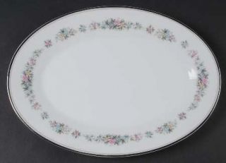 Noritake Cynthia 12 Oval Serving Platter, Fine China Dinnerware   Multicolor Fl