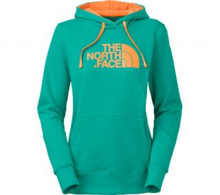 Womens The North Face Half Dome Hoodie   Jaiden Green/Vitamin C Orange Pullover