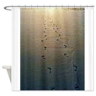  Footprints in the Sand Shower Curtain  Use code FREECART at Checkout