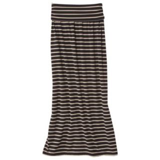 Mossimo Supply Co. Juniors Foldover Maxi Skirt   Black Stripe XXL(19)