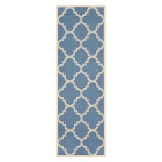 Ecom Patio Rug 23X8 RUNNER SAFAVH Blue Beige