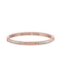 Thin Pave Hinge Bracelet, Rose Golden   Michael Kors