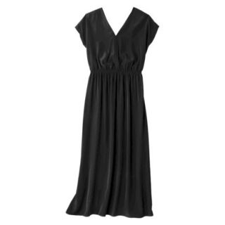 Merona Womens Plus Size Short Sleeve Draped Maxi Dress  Black 1