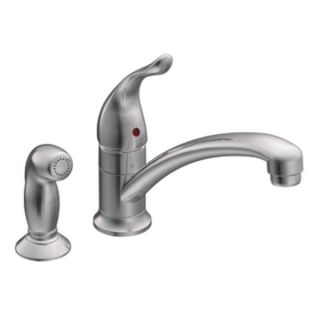 Moen 7437 Chateau SingleHandle Kitchen Faucet, with Protege Side Spray Chrome