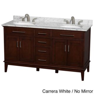 Hatton 3 hole Faucet Mount Dark Chestnut 60 inch Double Vanity