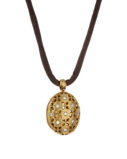 Granada Oval Pendant Necklace, Yellow Gold
