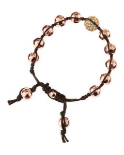 Rose Gold Bead Drawstring Bracelet
