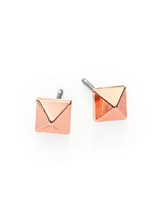 Marc by Marc Jacobs Pyramid Stud Earrings   Rose Gold