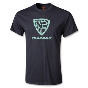 Euro 2012   Jaguares de Chiapas Distressed Logo T Shirt II (Black)