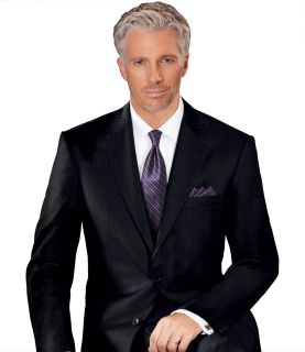 Signature Platinum Wool 2 Button Side Vent Suits  Sizes 44 X Long 52 JoS. A. Ban
