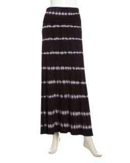 Tie Dye Maxi Skirt, Black/Concrete