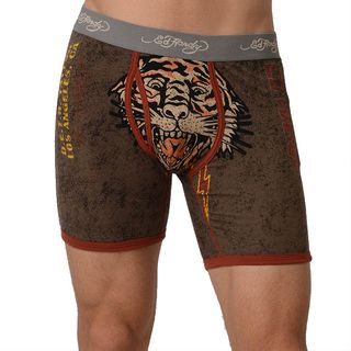 Ed Hardy Mens Charcoal Tigered For Life Premium Boxer Brief