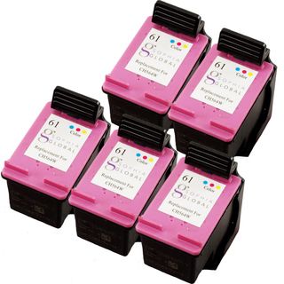 Sophia Global Remanufactured Ink Cartridge Replacement For Hp 61 (5 Color) (MultiPrint yield Up to 165 pages per cartridgeModel SG5eaHP61CPack of 5We cannot accept returns on this product. )