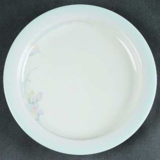 Noritake Rainbow End Salad Plate, Fine China Dinnerware   Blue Fade Rim, Pink/Bl