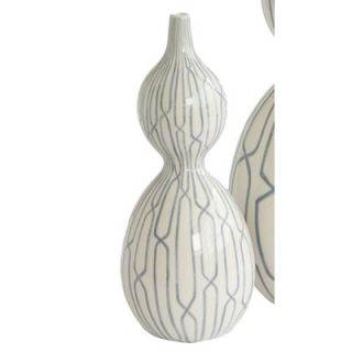 DwellStudio Linking Trellis Double Bulb Vase in Blue D8.80022/D8.80021 Size 