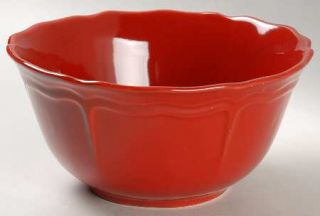 Better Homes and Garden Simply Fluted Red Garnet Soup/Cereal Bowl, Fine China Di