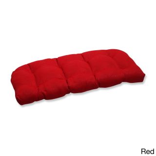 Pillow Perfect Wicker Loveseat Cushion With Bella dura Mandeyia Fabric (100 percent Solution Dyed Bella Dura PolyolefinFill material 100 percent Polyester FiberSuitable for indoor/outdoor use. Collection Bella Dura MandeyiaColor Options Red, or BrownCl
