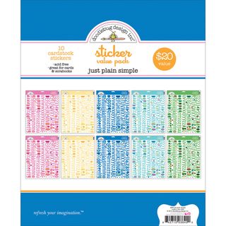 Themed Value Pack Stickers just Plain Simple