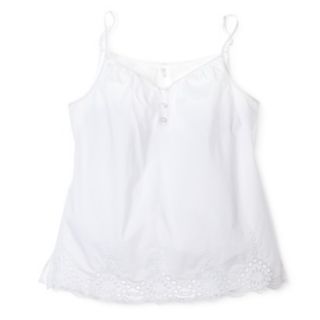Gilligan & OMalley Womens Embroidery Tank   White XS