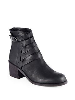 LD Tuttle Velvet Leather Lace Up Ankle Boots   Black