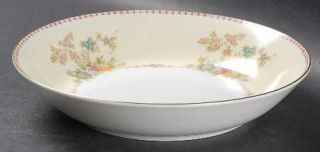 Meito Marjorie (F & B Japan) Coupe Soup Bowl, Fine China Dinnerware   Multiflora
