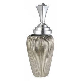 Silver Box Polyresin Urn Accent Piece (SilverType UrnClean with a damp cloth Interior dimensions 9 inches high x 4 inches wide x 4 inches deepDimensions tall 17.5 inches high x 6.25 inches wide x 6.25 inches deep )
