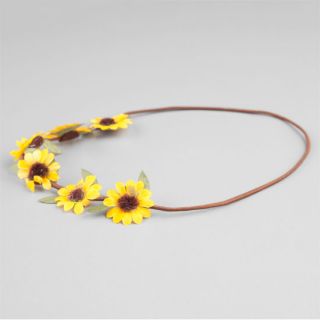 Daisy With Leaves Crown Yellow One Size For Women 240719600