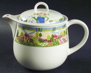 Johnson Brothers Meadow Brook Teapot & Lid, Fine China Dinnerware   Multifmotif,