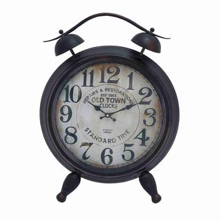 Table Alarm Clock (BlackMaterial MetalQuantity One (1)Setting IndoorsDimensions 25 inches high x 19 inches wide x 6 inches deep MetalQuantity One (1)Setting IndoorsDimensions 25 inches high x 19 inches wide x 6 inches deep)