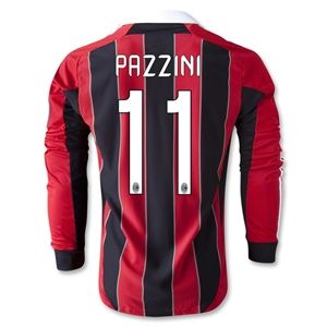 adidas AC Milan 12/13 PAZZINI LS UCL Home Soccer Jersey