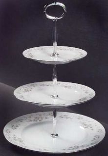 Noritake Patience 3 Tiered Serving Tray (DP, SP, BB), Fine China Dinnerware   Bl