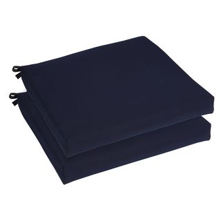 Bristol 19 inch Indoor/ Outdoor Navy Blue Chair Cushion Set With Sunbrella Fabric