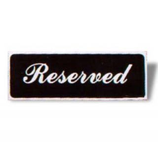 Vollrath Tabletop Reserved Sign   3x9