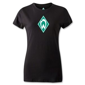 hidden Werder Bremen Crest Womens T Shirt (Black)