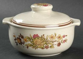 Royal Doulton Gaiety Brown Individual Casserole & Lid, Fine China Dinnerware   L