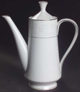 Society (Japan) Caprice Coffee Pot & Lid, Fine China Dinnerware   White Flowers