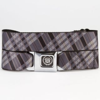 Caddie Plaid Buckle Belt Grey One Size For Men 240368115