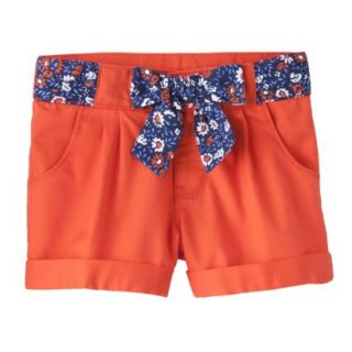 Genuine Kids from OshKosh Infant Toddler Girls Floral Bow Chino Short   Coral