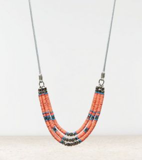 Multi AEO Beaded Coral Necklace, Womens One Size