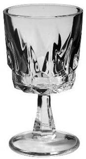 Arcoroc Artic Water Goblet   Vertical Wedge Cuts On Bowl