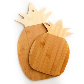 Cooks Corner 100 percent Real Bamboo Pineapple Shaped Cutting Board (set Of 2)