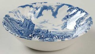 Myott Staffordshire Royal Mail Blue Coupe Cereal Bowl, Fine China Dinnerware   B