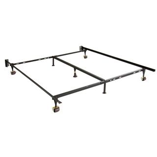 Adjustable Twin/ Full/ Queen Steel Bed Frame With Casters