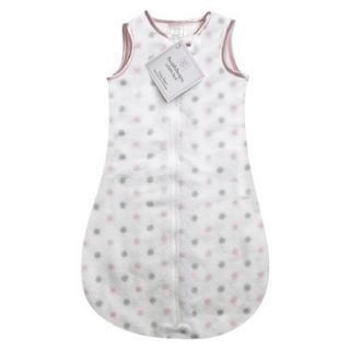 Swaddle Designs Fuzzy zzZipMe Sack   Pink Dots 3mo 6mo
